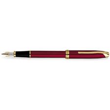 Picture of Cross Pinnacle Bordeaux Lacquer Fountain Pen Two-Tone 18 Karat Gold-Rhodium Plated Fine Nib