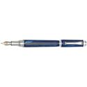 Picture of Montegrappa Emblema Mediterranean Blue Celluloid Fountain Pen - Broad