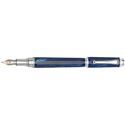 Picture of Montegrappa Emblema Mediterranean Blue Celluloid Fountain Pen - Extra Fine