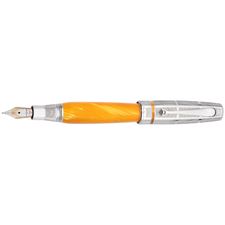 Picture of Montegrappa Miya Argento Yellow Celluloid Fountain Pen - Medium Nib