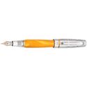 Picture of Montegrappa Miya Argento Yellow Celluloid Fountain Pen - Extra Fine Nib