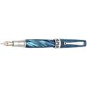 Picture of Montegrappa Miya Turquoise Blue Celluloid Fountain Pen - Broad Nib