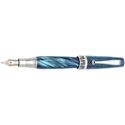 Picture of Montegrappa Miya Turquoise Blue Celluloid Fountain Pen - Extra Fine Nib