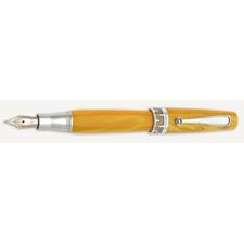 Picture of Montegrappa Miya Yellow Celluloid Fountain Pen - Stub Nib