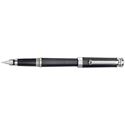 Picture of Montegrappa NeroUno Linea Chrome Trim Fountain Pen - Broad Nib