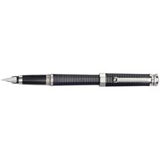 Picture of Montegrappa NeroUno Linea Chrome Trim Fountain Pen - Broad Nib