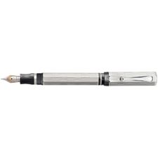 Picture of Montegrappa Privilege Deco Pearl Grey Resin Large Fountain Pen - Broad Nib