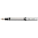 Picture of Montegrappa Privilege Deco Pearl Grey Resin Large Fountain Pen - Oblique Medium Nib