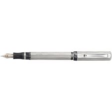 Picture of Montegrappa Privilege Deco Pearl Grey Resin Small Fountain Pen - Broad Nib