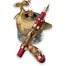 Picture of Montegrappa Limited Edition Eternal Bird Yellow Gold and Diamonds Fountain Pen - Medium Nib
