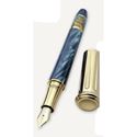 Picture of Montegrappa Classical Greece Yellow Gold Turquoise Fountain Pen Extra Fine