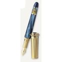 Picture of Montegrappa Classical Greece Yellow Gold Turquoise Diamonds Fountain Pen Broad