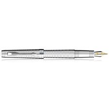 Picture of Parker Premier Deluxe Silver Silver Trim Fountain Pen Medium Point