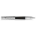 Picture of Parker Premier Deluxe Black Silver Trim Silver Cap RollerBall Pen