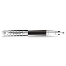 Picture of Parker Premier Deluxe Black Silver Trim Silver Cap RollerBall Pen