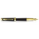 Picture of Parker Premier Black Lacquer  Gold Trim Fountain Pen Medium Point