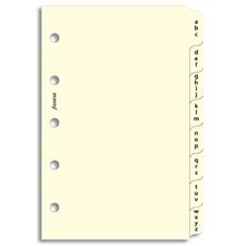 Picture of Filofax Mini A-Z 3 Letter Index Tabs - Cotton Cream