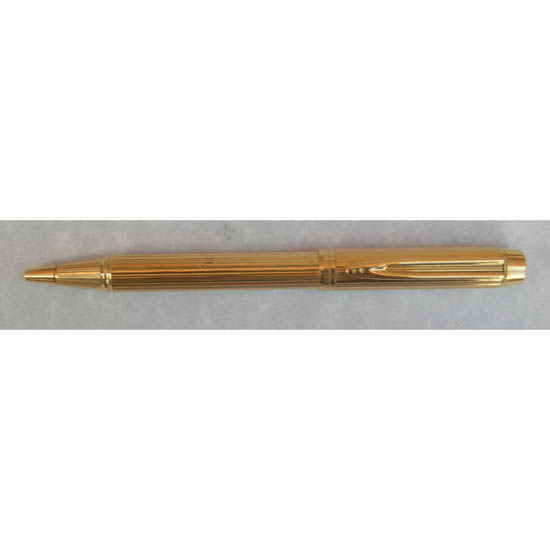 VINTAGE EXTREMELY RARE 18K SOLID GOLD PARKER PREMIER FOUNTAIN & BALL PEN  SET NOS