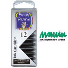 Picture of Private Reserve Ink Cartridge DC Supershow Green 12 Pack