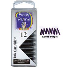 Picture of Private Reserve Ink Cartridge Ebony Purple 12 Pack