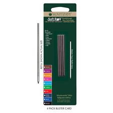 Picture of Monteverde Soft Roll Mini D-1 Ballpoint Refill Fit Mini and Multi Pens Medium Green 4 Packs of 4