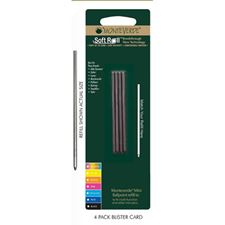Picture of Monteverde Soft Roll Mini D-1 Ballpoint Refill Mini And Multi Pens Superbroad 1.4mm Black 4 Packs 4