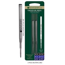 Picture of Monteverde Capless Gel Refill to Fit Montblanc Ballpoint Pens Medium Blue-Black Pack of 6