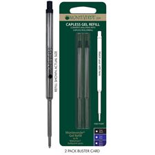 Picture of Monteverde Capless Gel Refill to Fit Waterman Ballpoint Pens Fine Black Pack of 6