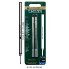 Picture of Monteverde Spring Loaded Tip Fineliner Refill For Most Capped Roller Pens Fine Blue 6 Pack
