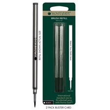 Picture of Monteverde Brush Refill For Capped Roller Pens Perma Seal Cap Fine Black Pack of 6