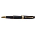 Picture of Aurora Optima Resin Black with Gold Plated Trim Rollerball Pen