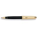 Picture of Aurora 88 Gold Plated Cap Black Barrel Ballpoint Pen