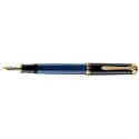 Picture of Pelikan Souveran 400 Black And Blue Fountain Pen Very Broad Nib
