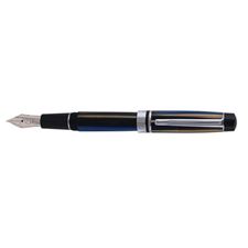 Picture of Monteverde Prima Blue Stripe Fountain Pen - Broad Nib