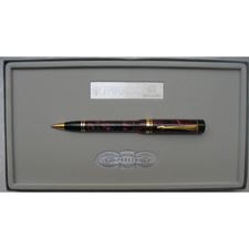 Picture of Parker Duofold Marbled Maroon Gold Trim Cap Activated Ballpoint Pen