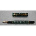 Picture of Parker Duofold International Marbled Green Fountain Pen Medium Nib