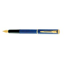 Picture of Waterman Apostrophe Marble Blue Lacquer Gold Trim Fountain Pen Medium Nib