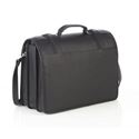 Picture of Aston Leather Triple Compartment Briefcase for Men Black
