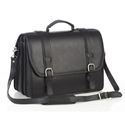 Picture of Aston Leather Quad Compartment Briefcase for Men Black