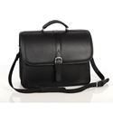 Picture of Aston Leather Briefcase with Laptop Computer Case for Men Black