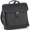Picture of Aston Leather Convertible Backpack Shoulder Bag Black