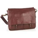 Picture of Aston Leather Brown Medium Messenger Bag