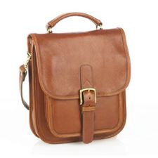 Picture of Aston Leather Medium Tan Shoulder Bag w Buckle Closure Tan