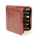 Picture of Aston Leather Leather Pen Case for 6 Pens Brown