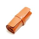 Picture of Aston Leather Five Pen Roll Up Case Tan