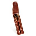 Picture of Aston Leather Two Pen Leather Case Brown