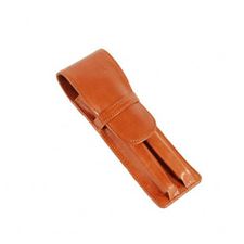 Picture of Aston Leather Two Pen Leather Case Tan