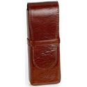 Picture of Aston Leather 3 Pen Box Brown
