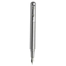 Picture of Guiliano Mazzuoli Officina Mini Thread Fountain Pen Brushed Chrome Medium