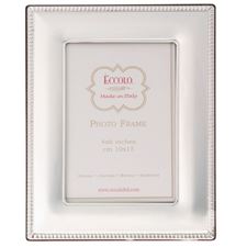 Picture of Eccolo Sterling Silver Frame Smooth with Beading 5 x 7